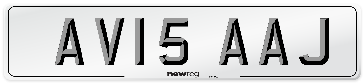 AV15 AAJ Number Plate from New Reg
